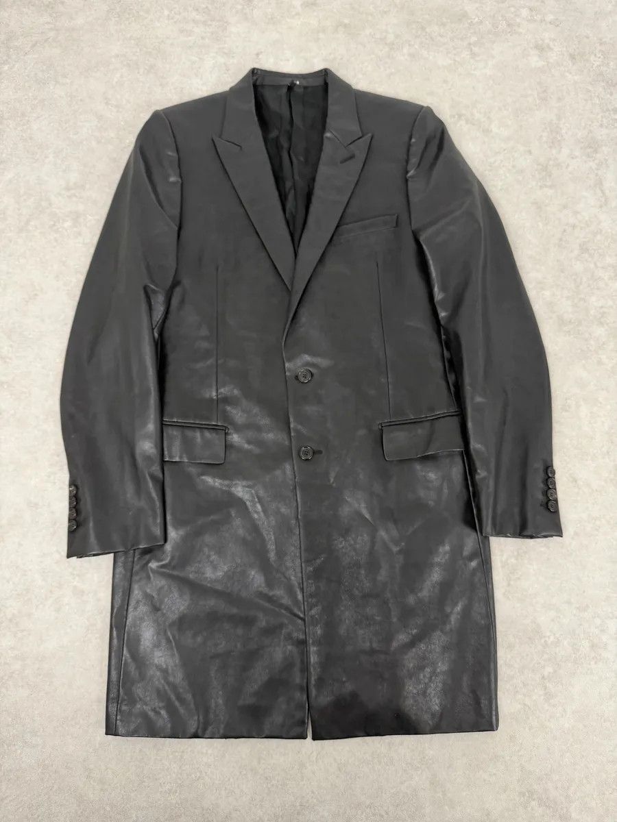 Dior AW2003 Dior PVC Black Luster Obscure Trench Coat by Hedi Slimane Size US M / EU 48-50 / 2 - 1 Thumbnail
