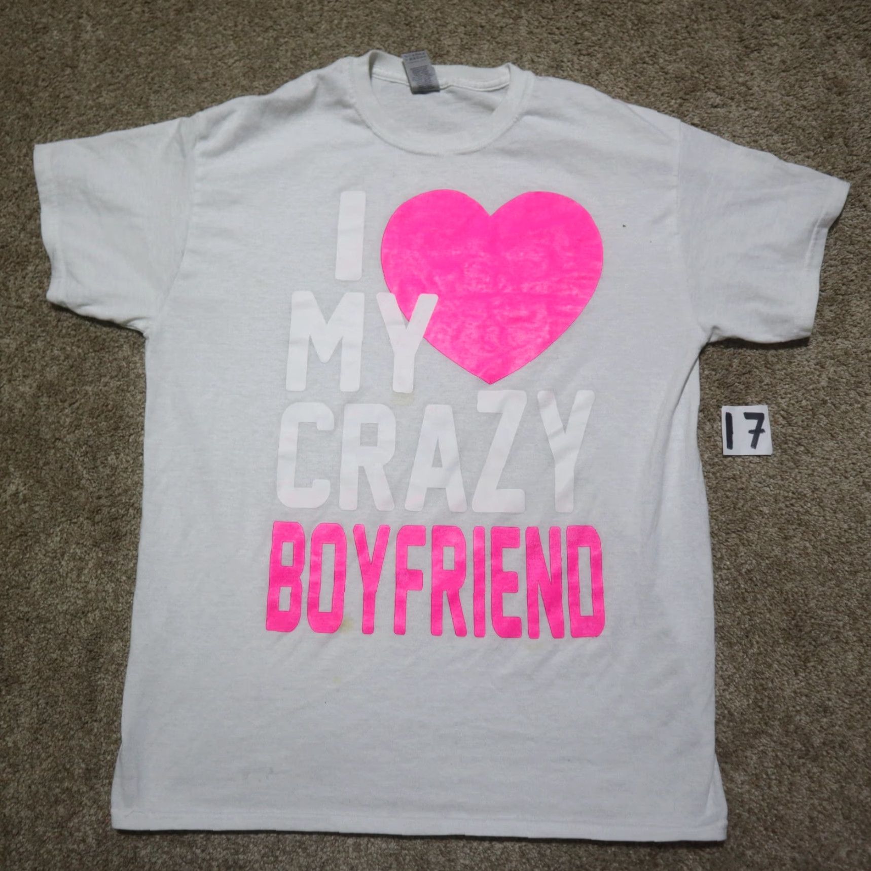 Vintage VINTAGE Graphic Tee Shirt Women Medium White Love 90s Casual Size 32" / US 10 / IT 46 - 2 Thumbnail