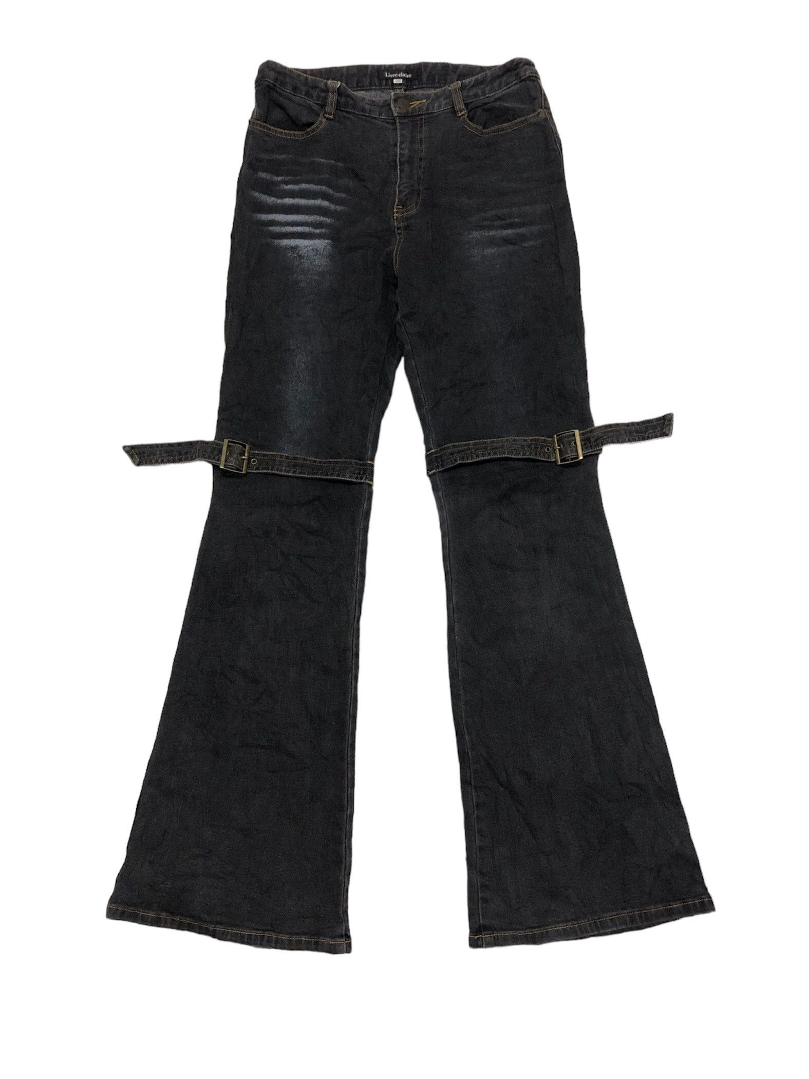 Le Grande Bleu (L.G.B.) Livre Claire Bondage Flare pants Size US 29 - 2 Thumbnail