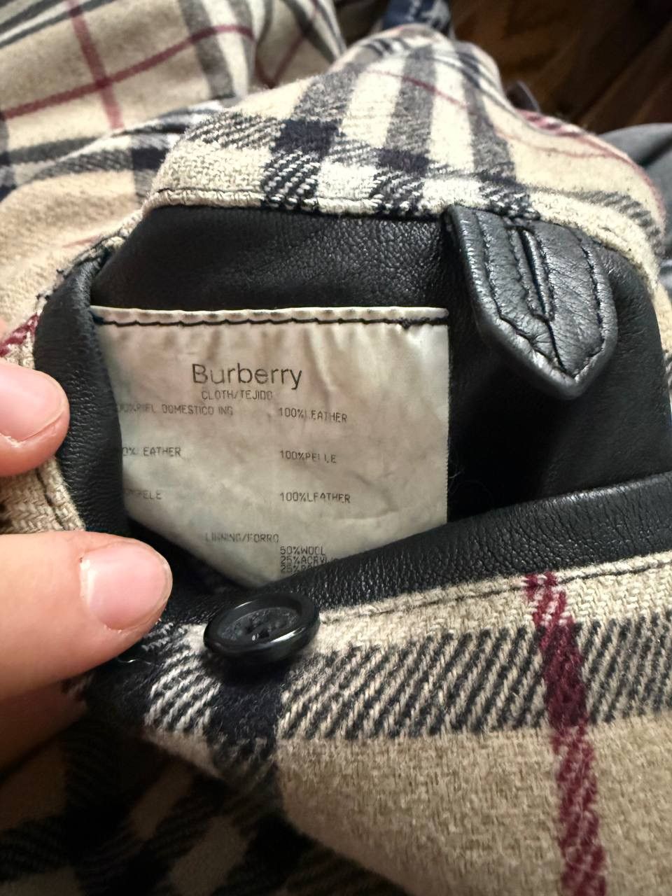 Burberry Vintage Burberry Leather Car Coat Nova Check Black Size US XXL / EU 58 / 5 - 20 Thumbnail