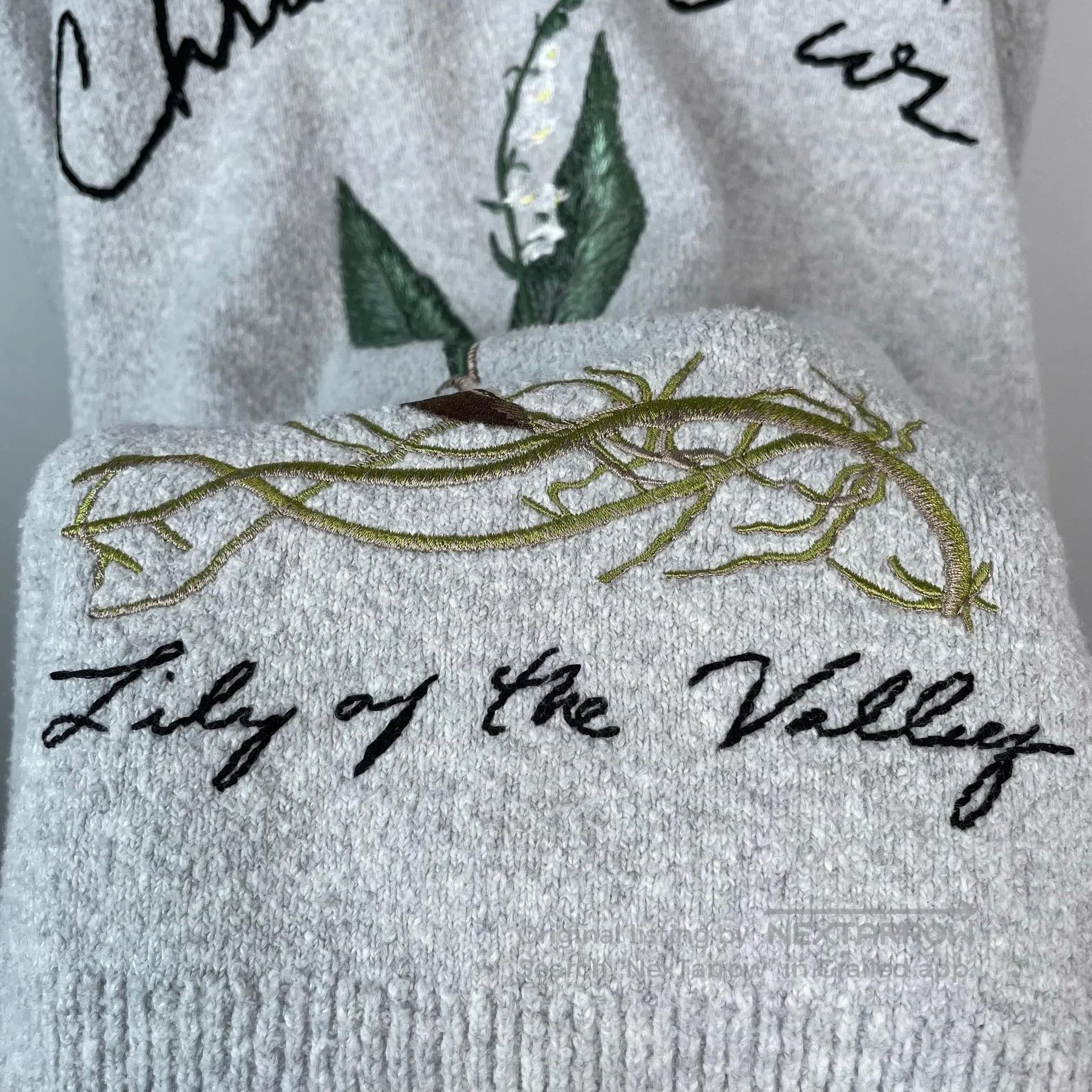Dior Dior Lilac Flower Embroidered Grey Cotton-blend Long-sleev Size US L / EU 52-54 / 3 - 4 Thumbnail