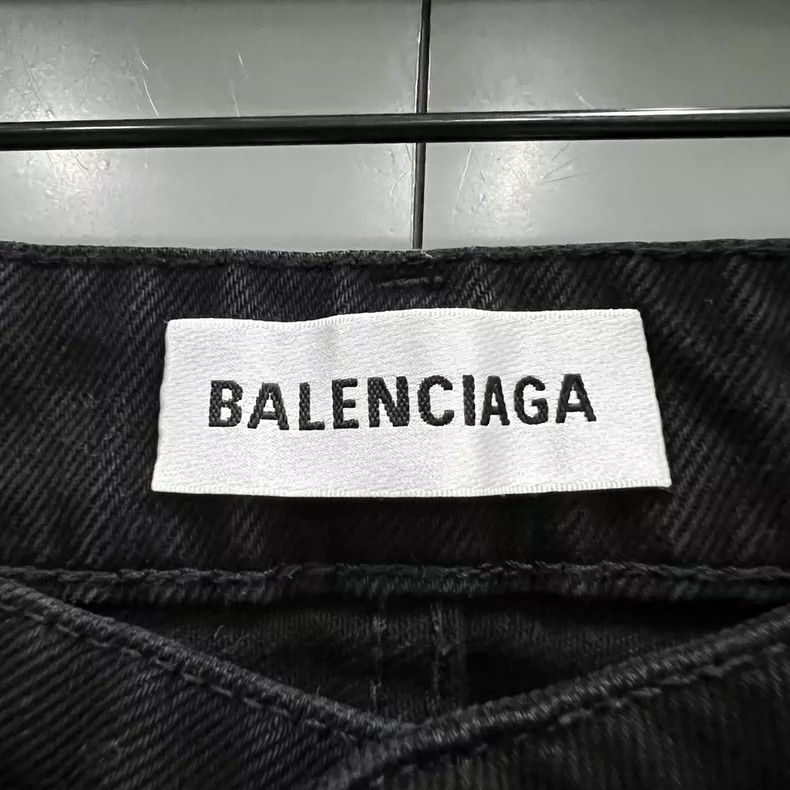 Balenciaga Balenciaga Black denim short skirt Size 37" - 3 Thumbnail