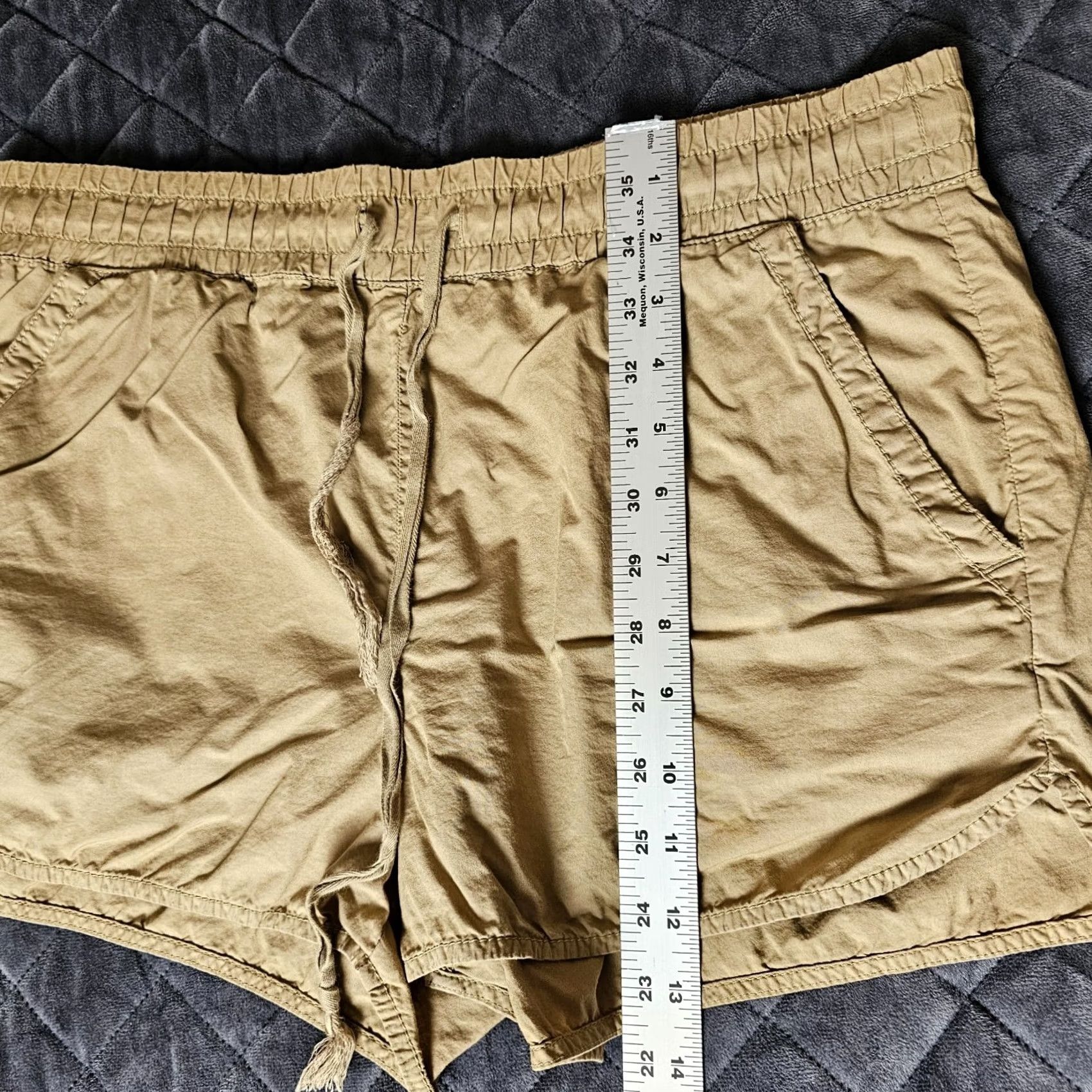 Lou & Grey Lou & Grey Women Chino Shorts Drawstring Waist Beige Sateen M Regular Casual Size 32" / US 10 / IT 46 - 5 Thumbnail