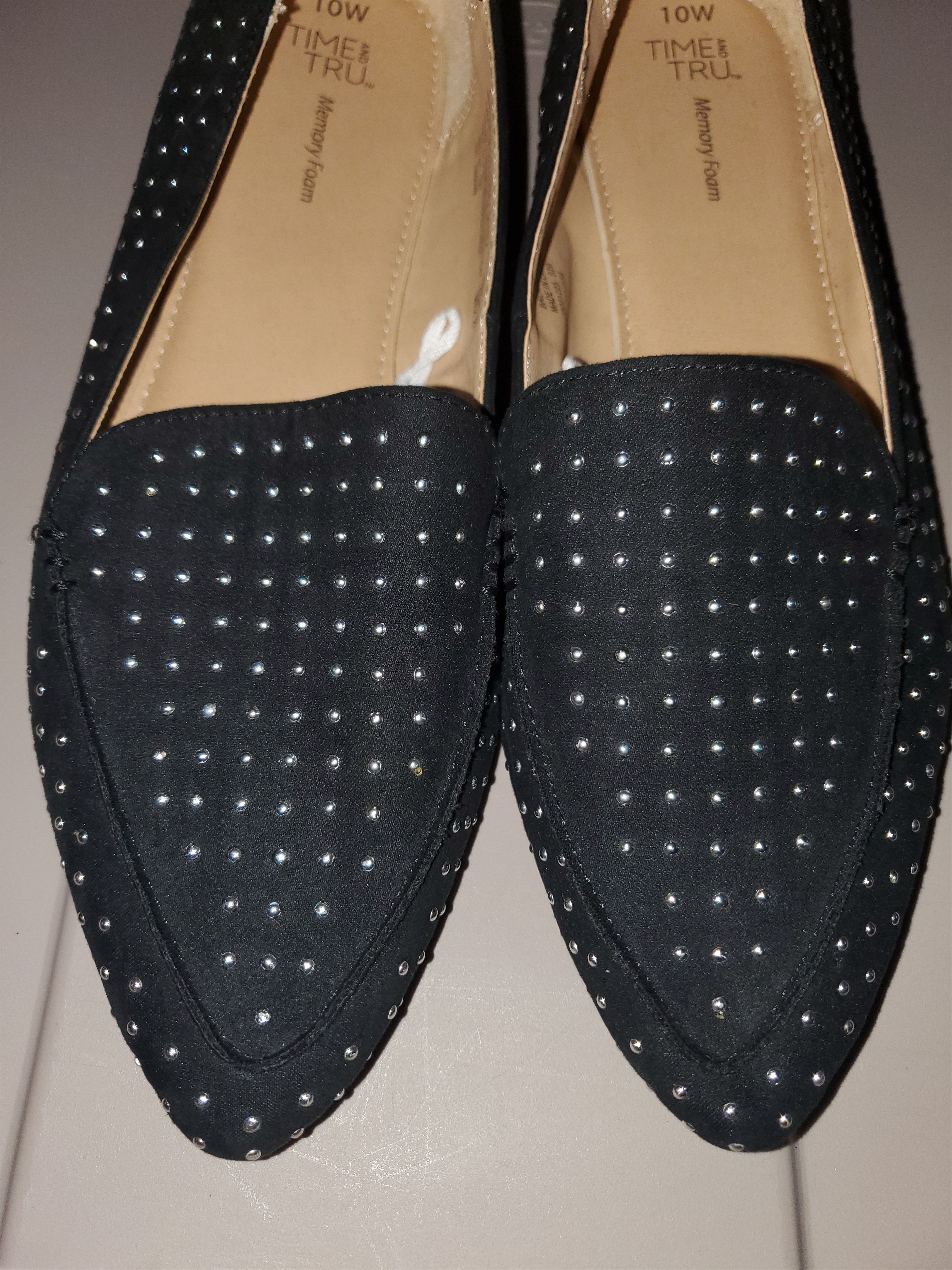 Other *NWOT* Black studded flats w/ memory foam (size 10 wide) Size US 10 / IT 40 - 4 Thumbnail