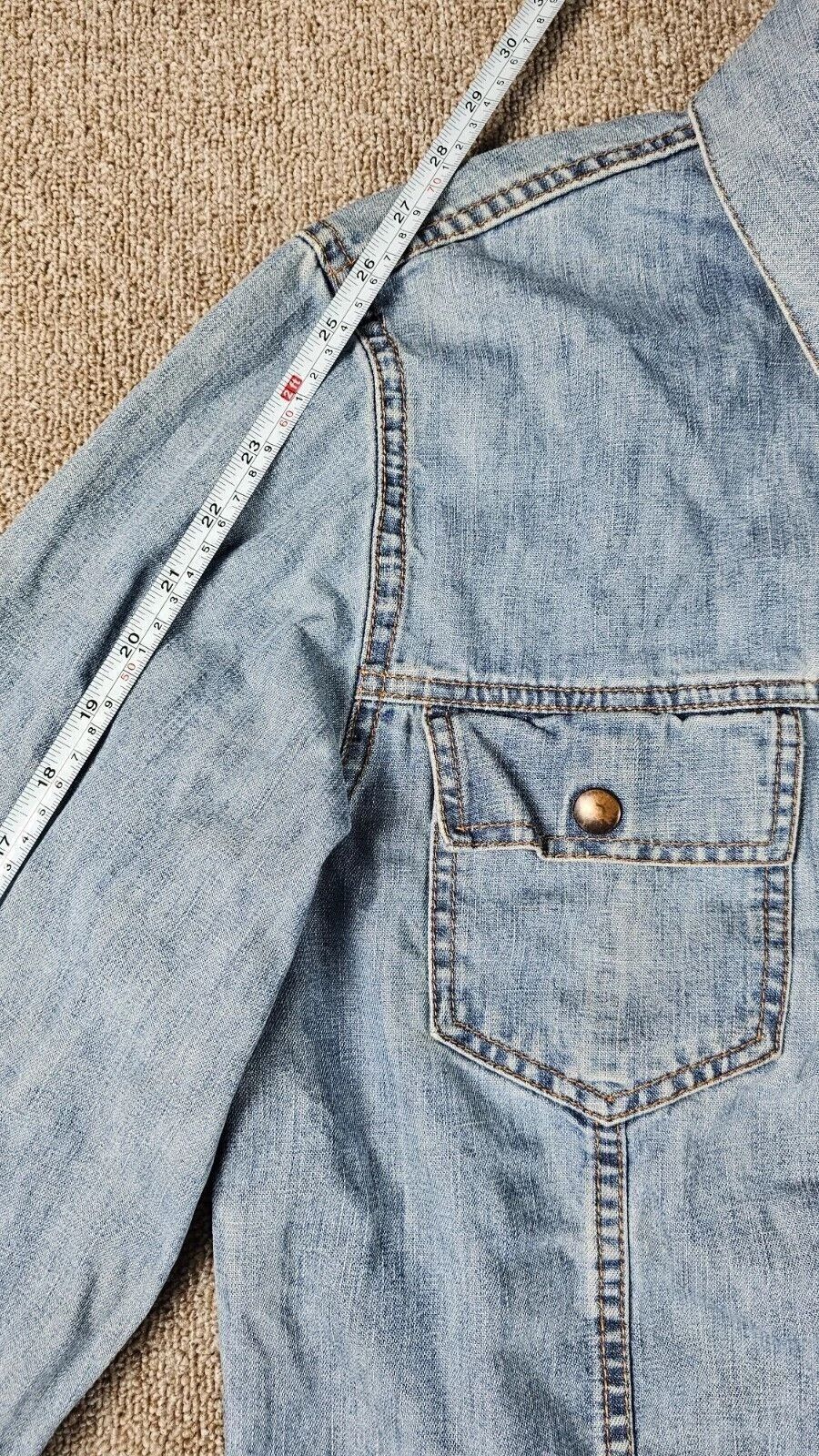 Dolce & Gabbana × Vintage Vintage 90s Dolce & Gabbana Cropped Denim Jacket Size XL / US 12-14 / IT 48-50 - 17 Thumbnail