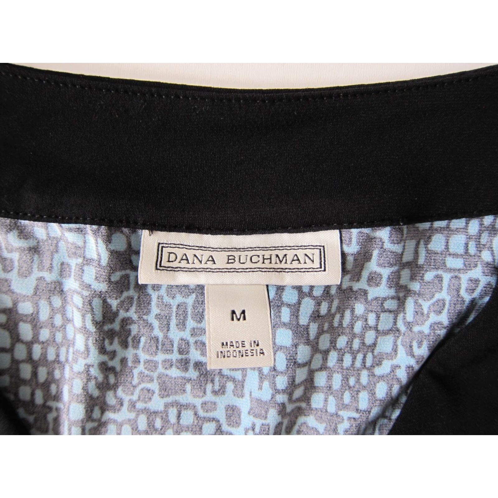 Vintage Dana Buchman Blue Black Polka Dot Stretch Short Sleeve Wrap Dress Women Medium Size 32" / US 10 / IT 46 - 4 Thumbnail