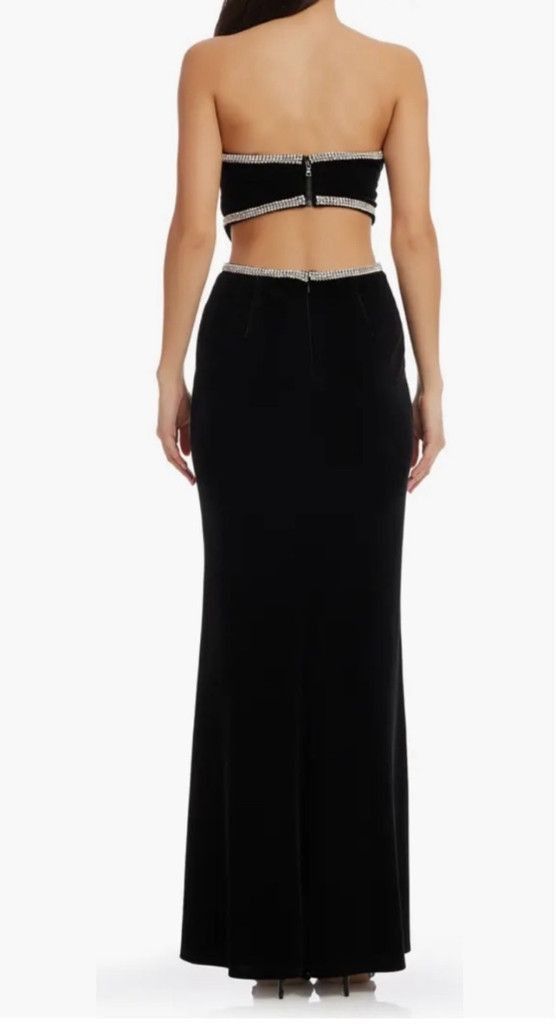 Dress the Population Women's Dress the Population Black Velvet Dress XL Size XL / US 12-14 / IT 48-50 - 2 Thumbnail