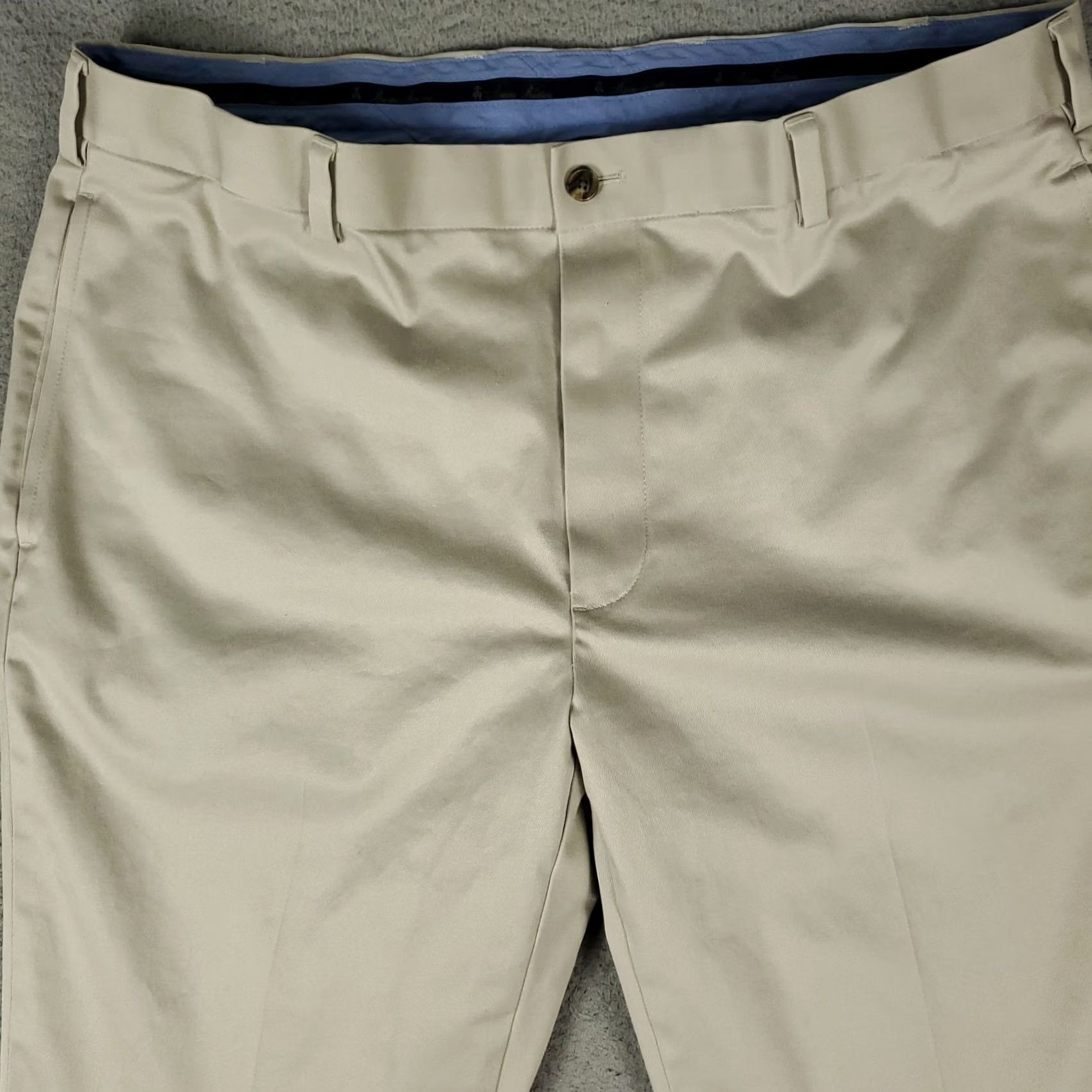 Brooks Brothers Brooks Brothers Pants Mens 38x30 Beige Clark Flat Front Chino Trousers Size US 38 / EU 54 - 2 Thumbnail