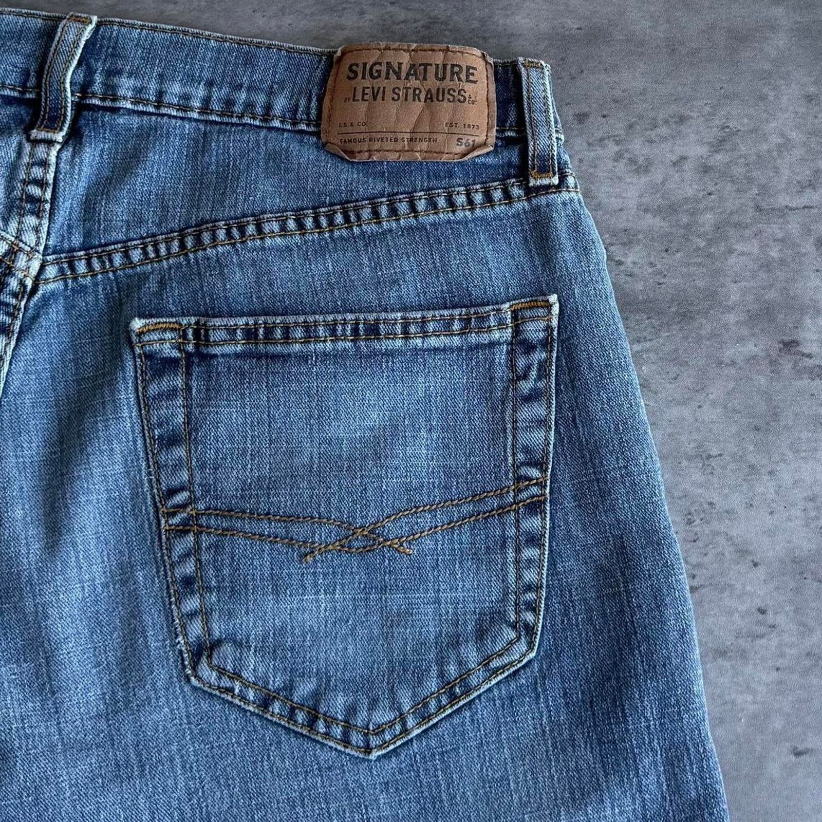Levi's × Levi's Vintage Clothing Levi’s S61 Relaxed Fit Medium Wash Embroidered Denim Jeans Size US 34 / EU 50 - 3 Thumbnail