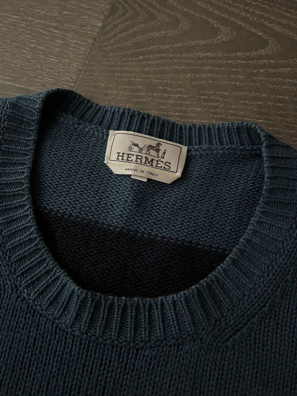 Hermes Cashmere Crewneck Sweater Blue Colorblock Size US XXL / EU 58 / 5 - 2 Thumbnail