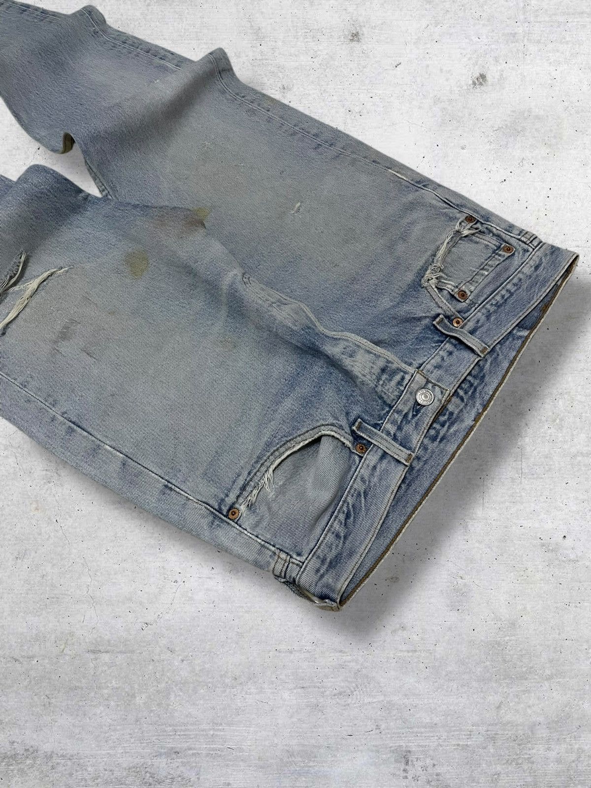 Levi's Vintage Clothing VINTAGE 501 LEVIS OG 90S DISTRESSED MUDWWASH STYLE DENIM Size US 34 / EU 50 - 9 Thumbnail