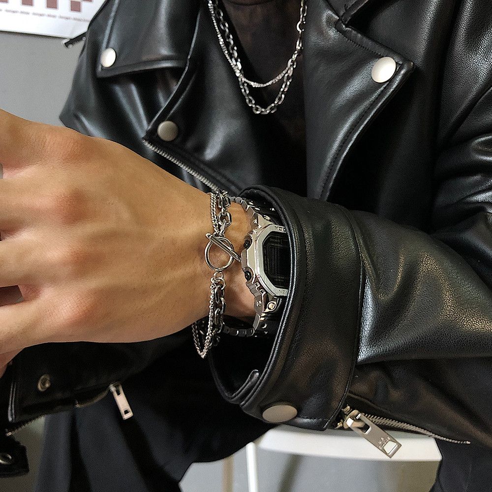 Jewelry Hip-hop Bracelet Y2K Punk Chain Gotch Bracelets Chains Size ONE SIZE - 2 Thumbnail