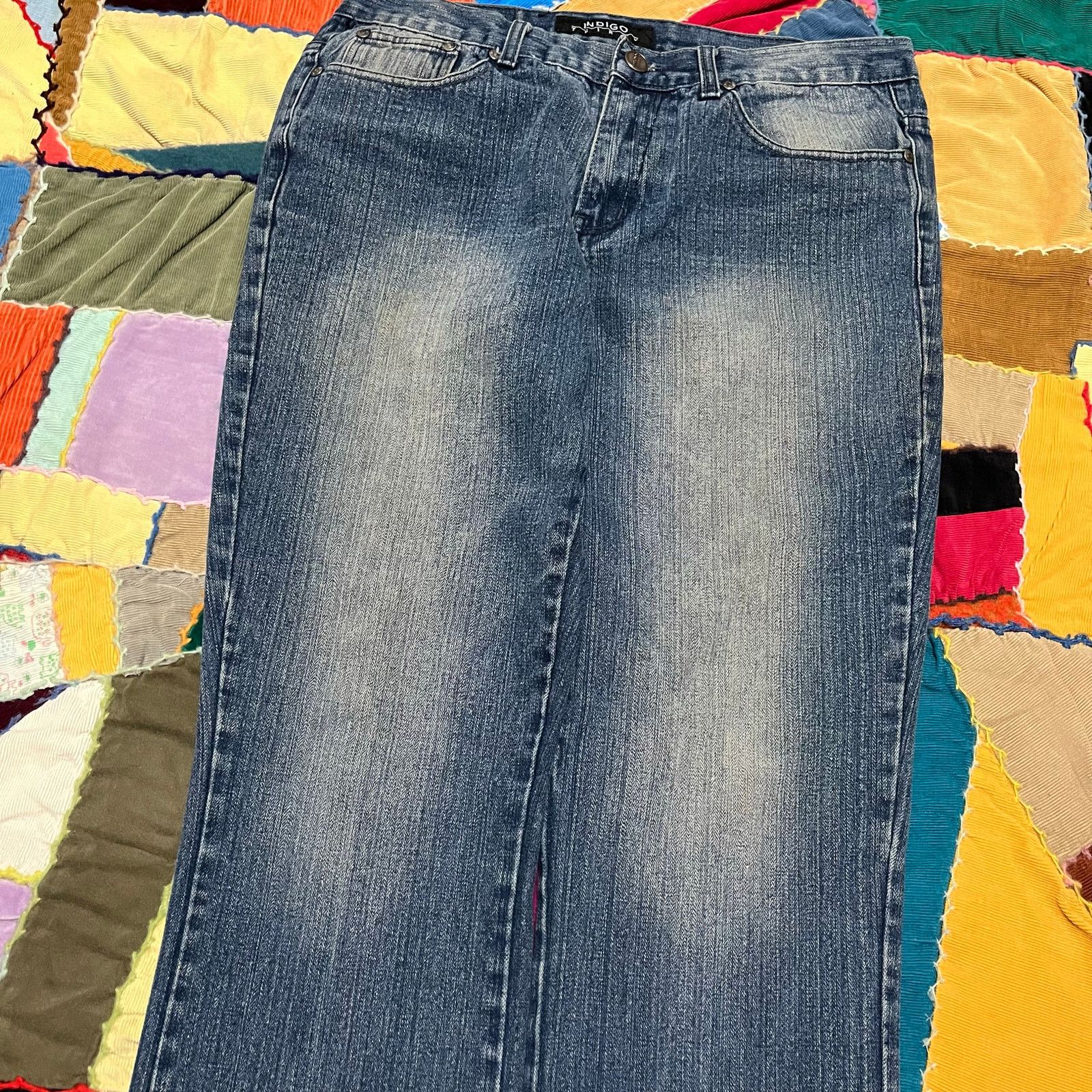 Other Y2K Indigo Thirty Faded Skater Blue Baggy Jeans 34Wx32L Size US 34 / EU 50 - 3 Thumbnail