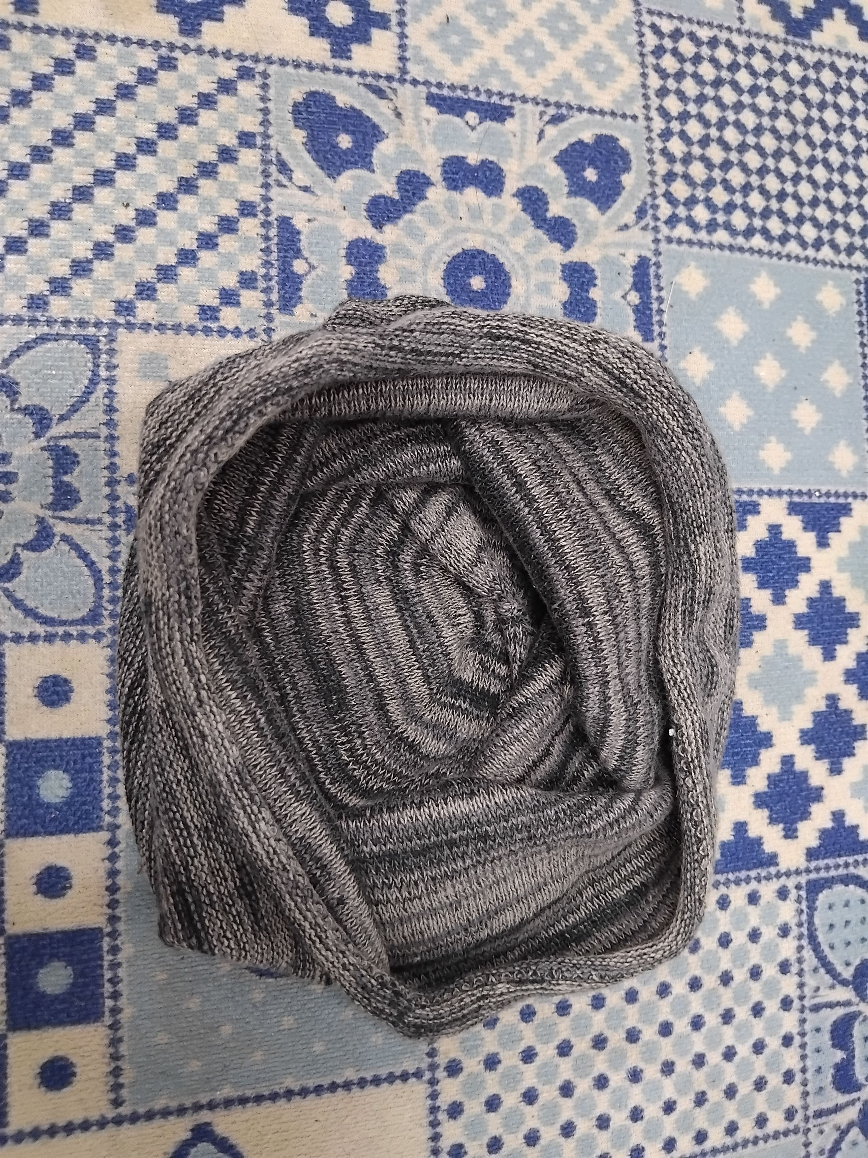 Japanese Brand Unbranded stripe grey colour beanie hat Size ONE SIZE - 2 Thumbnail