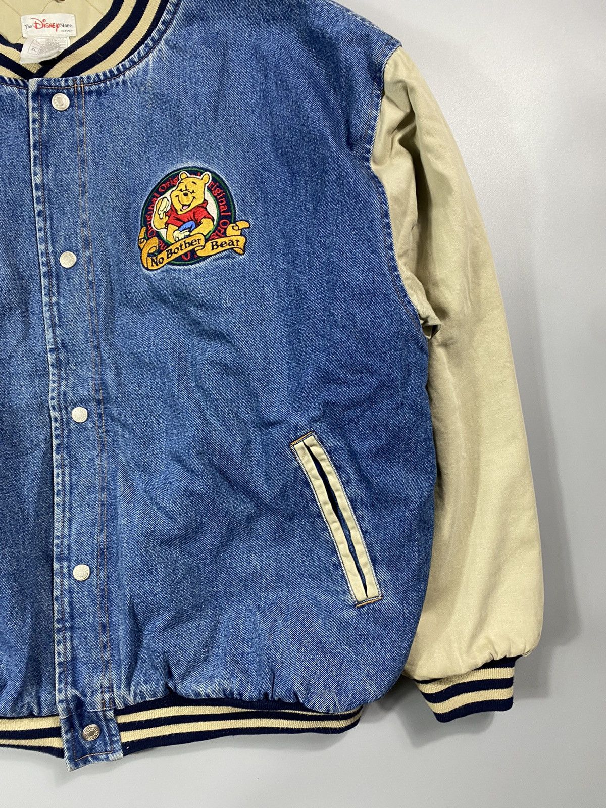 Vintage 90s Winnie the Pooh- Xxxtentacion Denim Varsity Jacket Size US XL / EU 56 / 4 - 9 Thumbnail