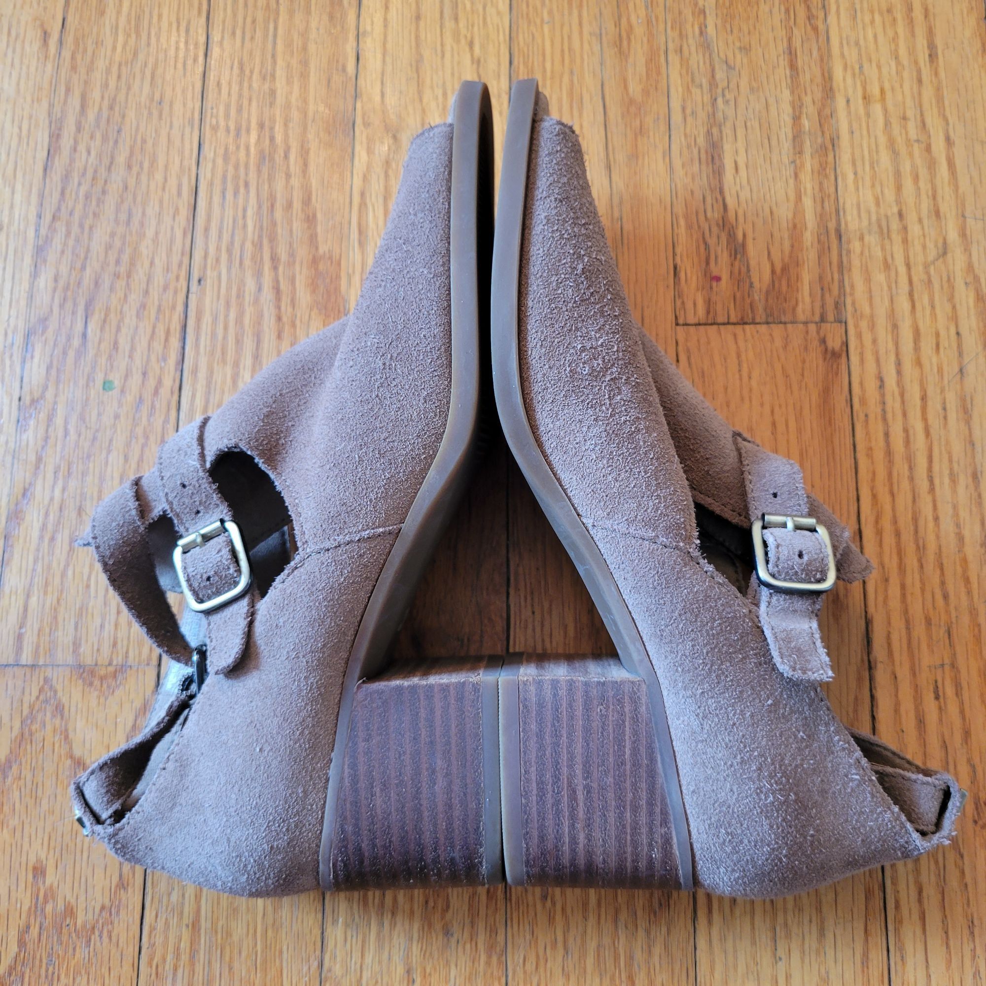 Ugg Koolaburra UGG Open Toe Suede Booties Buckle Strap 6.5 Heele Size US 6.5 / IT 36.5 - 4 Thumbnail