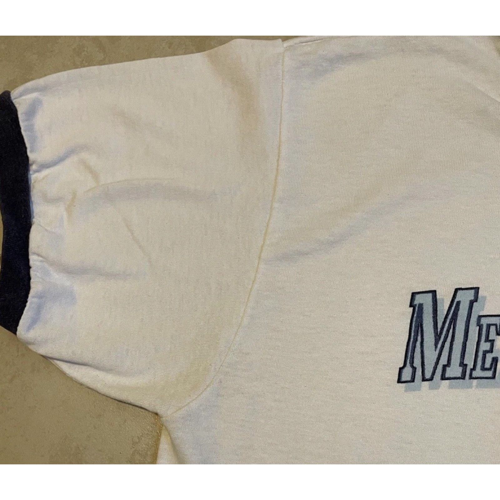 Champion VINTAGE Champion Metropolitan State College Faded Ringer Shirt M White United States 80s 90s Grunge Vintage Sports University USA College Shirt Mens Size US M / EU 48-50 / 2 - 7 Thumbnail
