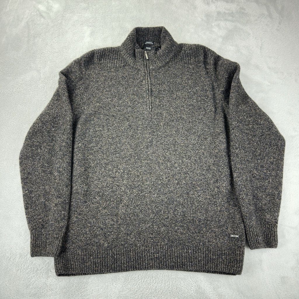 Hugo Boss Hugo Boss Men's Size XL Wool Blend 1/4 Zip Pullover Sweater Size US XL / EU 56 / 4 - 1 Thumbnail