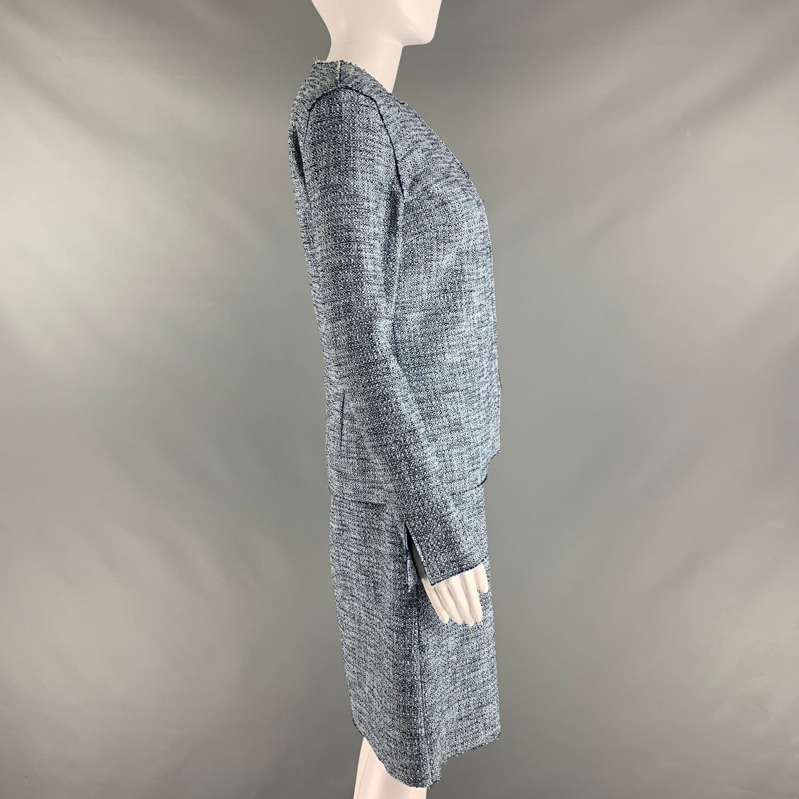 Other ST. JOHN Blue Navy Cotton Sleeveless Below Knee Outfits Size 27" / US 4 / IT 40 - 2 Thumbnail