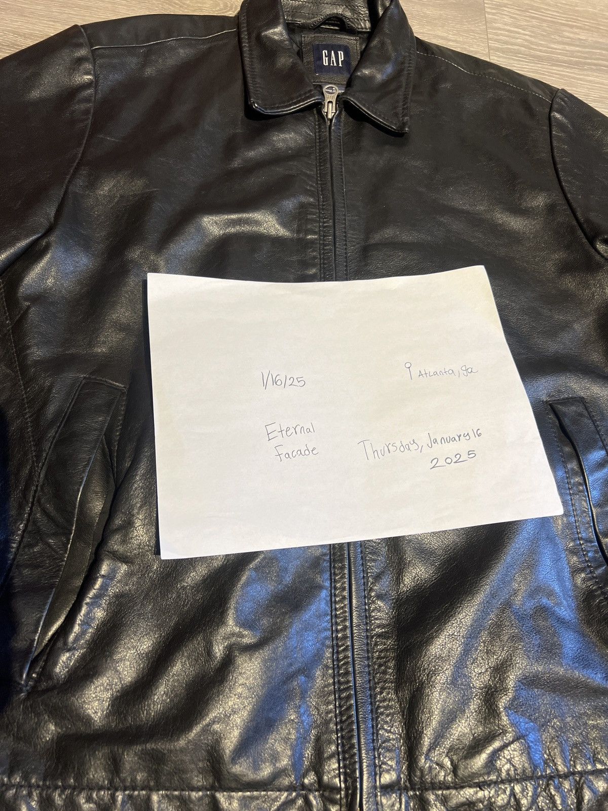 ジャケット・アウター cow leather jacke vintage old gap Vintage GAP Leather Jacket Black Bomber Coat X-large Youth
