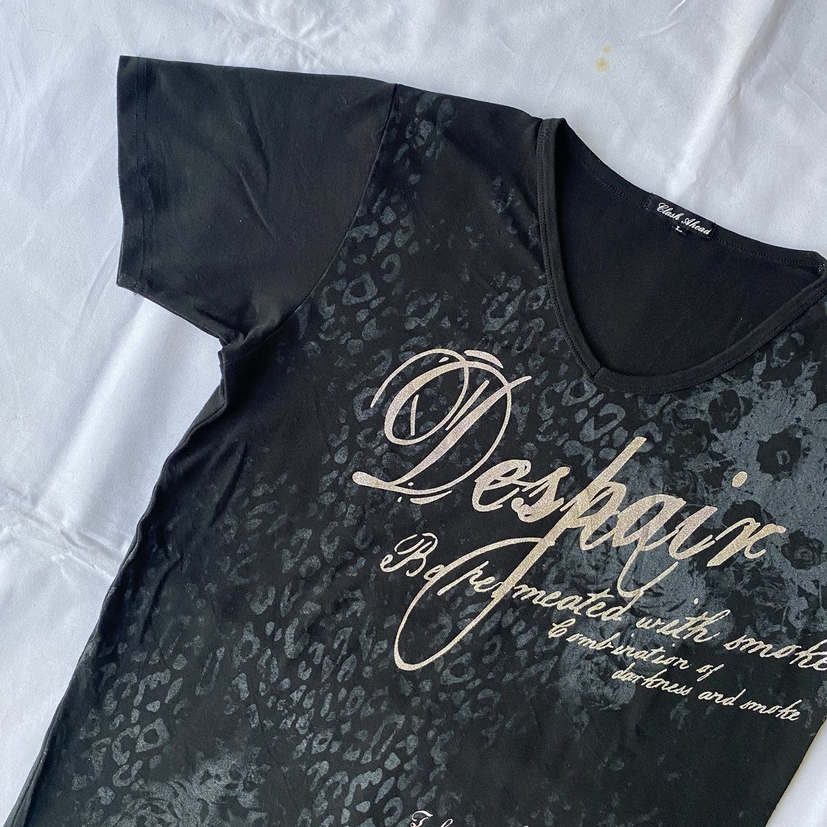 If Six Was Nine × Japanese Brand × Vintage Japanese Style Despair Poem Leopard Printed by Clash Ahead T Size US L / EU 52-54 / 3 - 3 Thumbnail