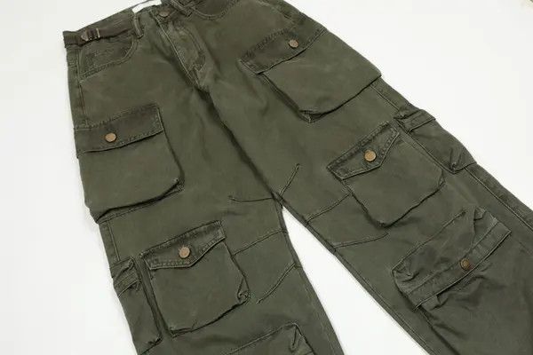 VIBE Cargo Pants Streetwear Multi Pocket Straight Baggy Size US 29 - 1 Thumbnail