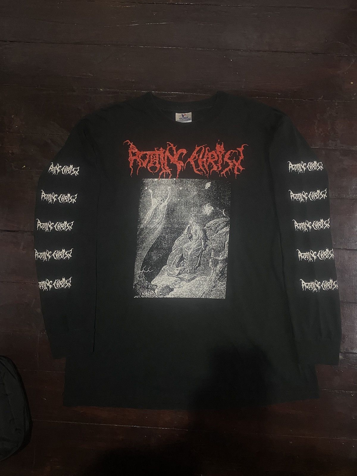 Band Tees Vintage Rare Rotting Christ 00s Black Metal Band T Shirt Size US L / EU 52-54 / 3 - 5 Thumbnail