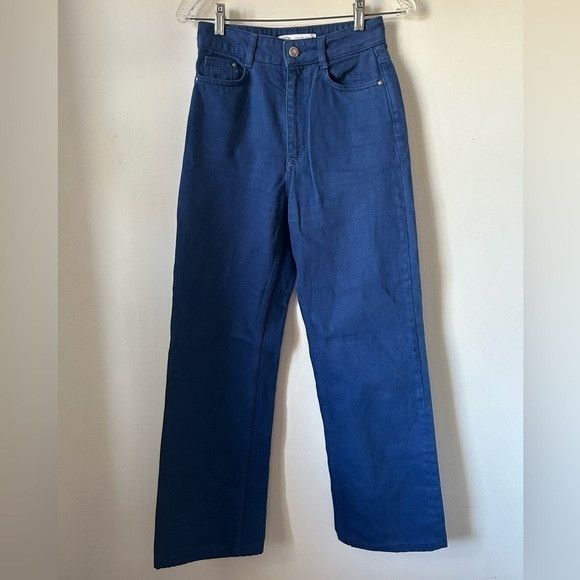 Zara Zara High Waist Wide Leg Blue Jeans Size 26" / US 2 / IT 38 - 1 Thumbnail