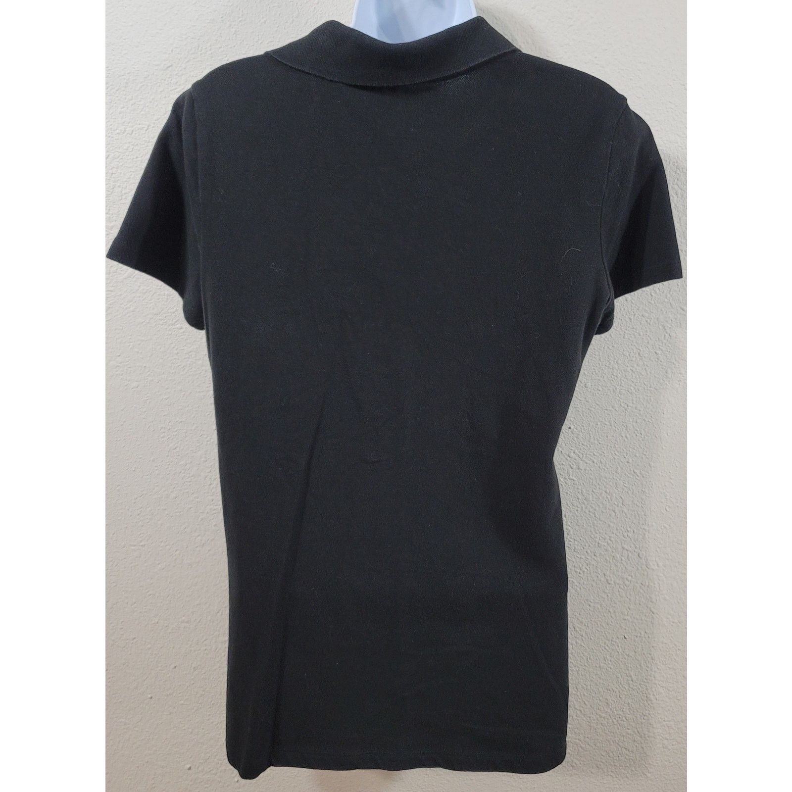 Faded Glory Faded Glory Black 5 Button Polo Top Medium 8 10 Short Sleeve Size M / US 6-8 / IT 42-44 - 2 Thumbnail