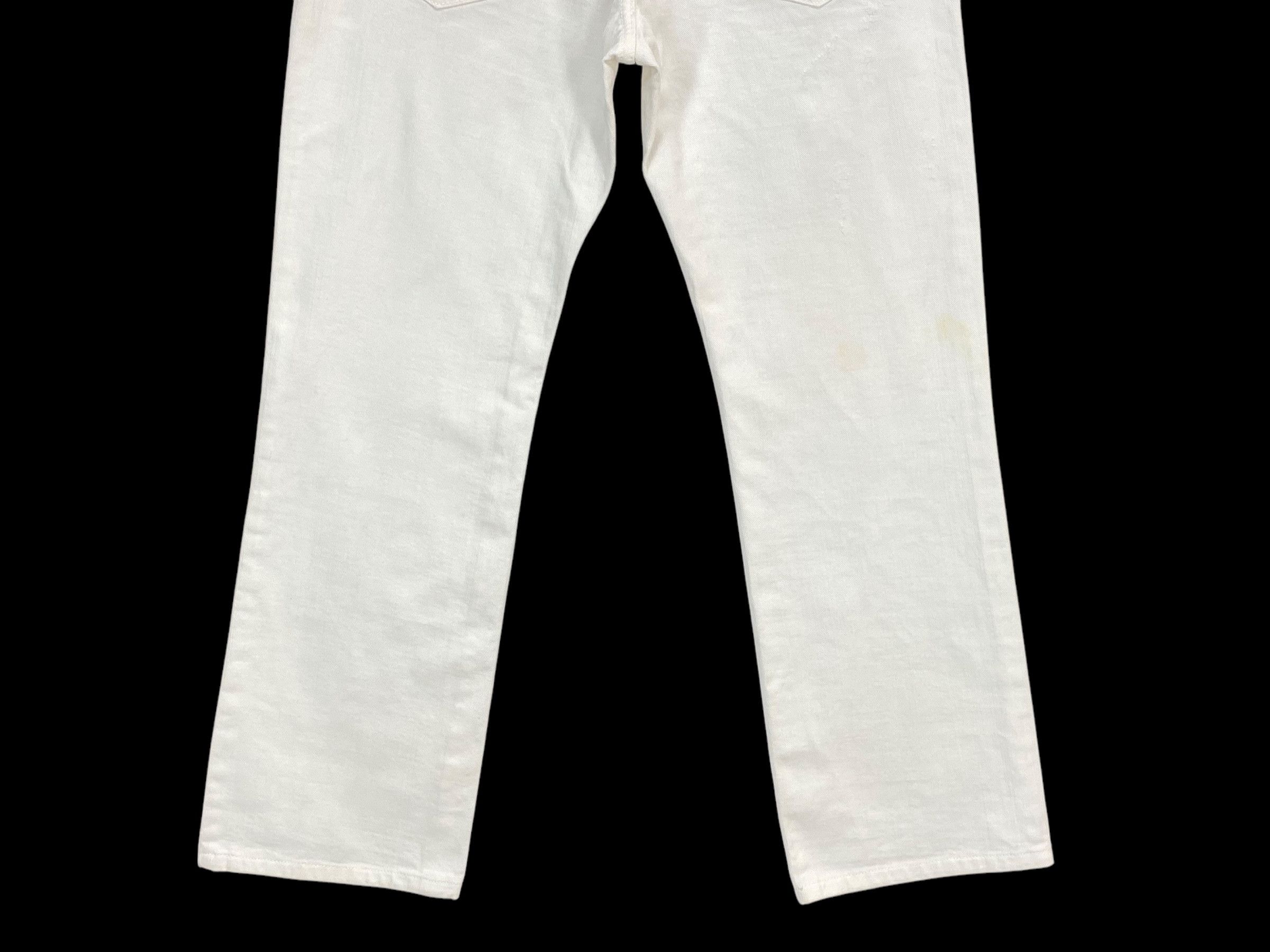 Japanese Brand Yoshie Inaba Denim White Jeans Vintage Distressed Denim Size US 31 - 6 Thumbnail