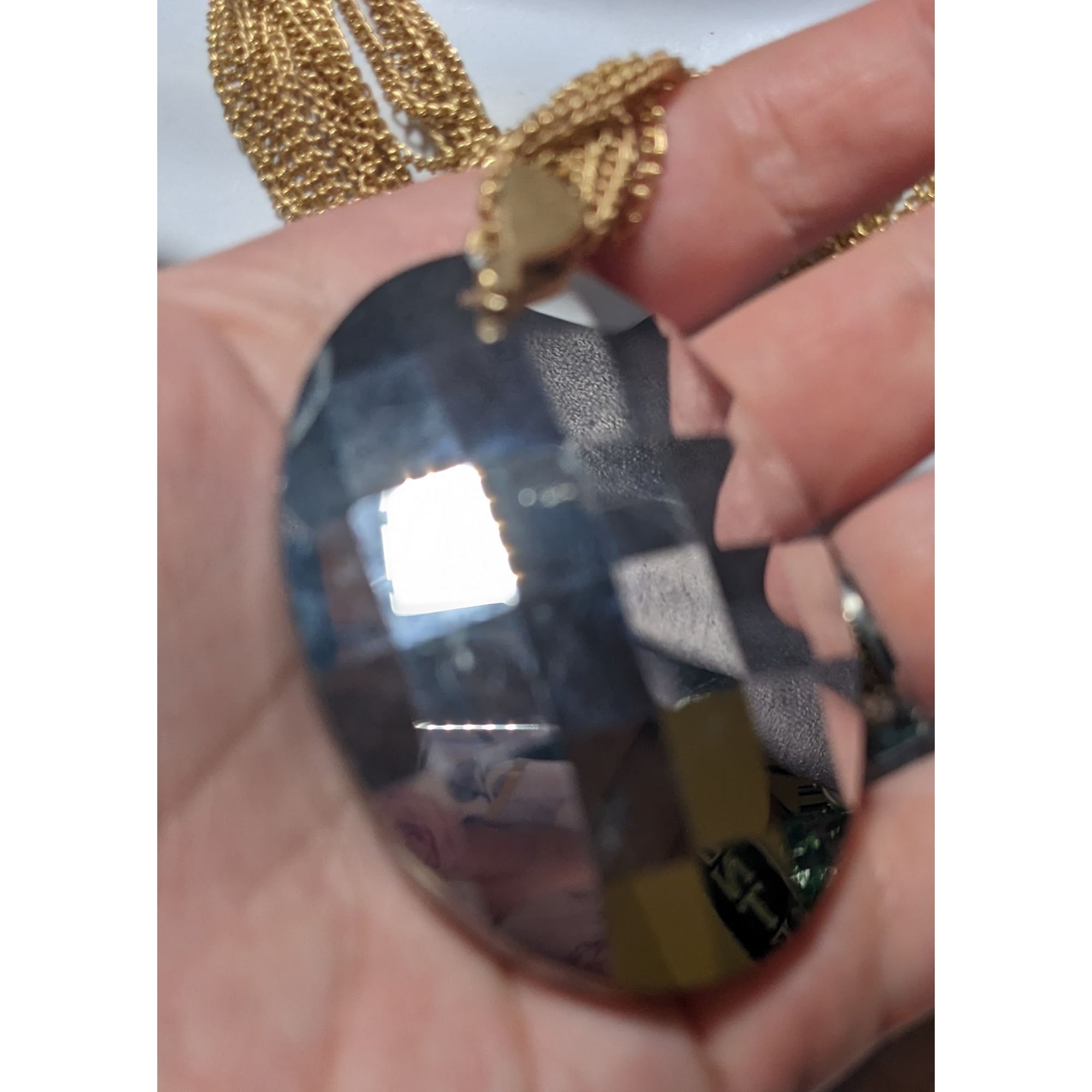 Other Charming Charlie Gold Glam Glass Necklace Size ONE SIZE - 14 Thumbnail