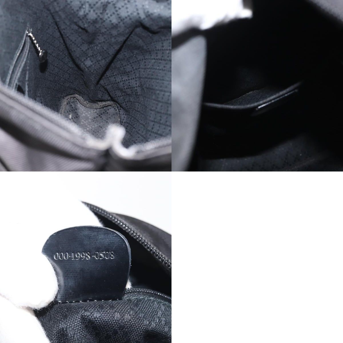 Gucci GUCCI Bamboo Handbag Nylon Black Silver 000 1998 000 1998 Size ONE SIZE - 12 Thumbnail
