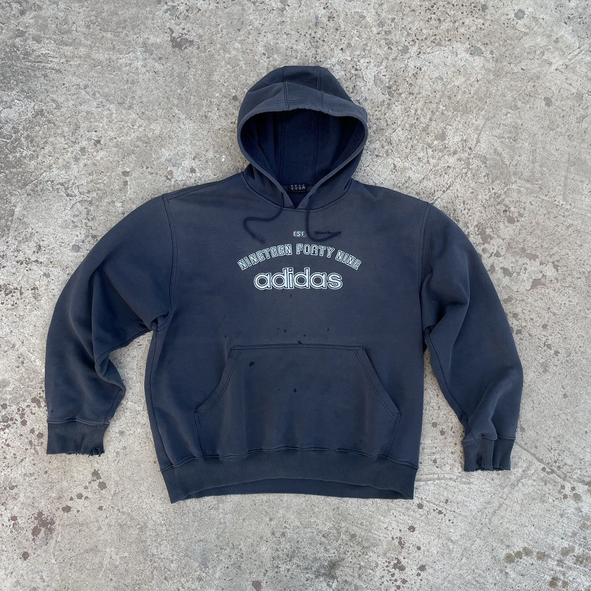 Y/Project Vintage Adidas Hoodie Logo Distressed 90s Sweater Y2K USA Size US XL / EU 56 / 4 - 1 Thumbnail
