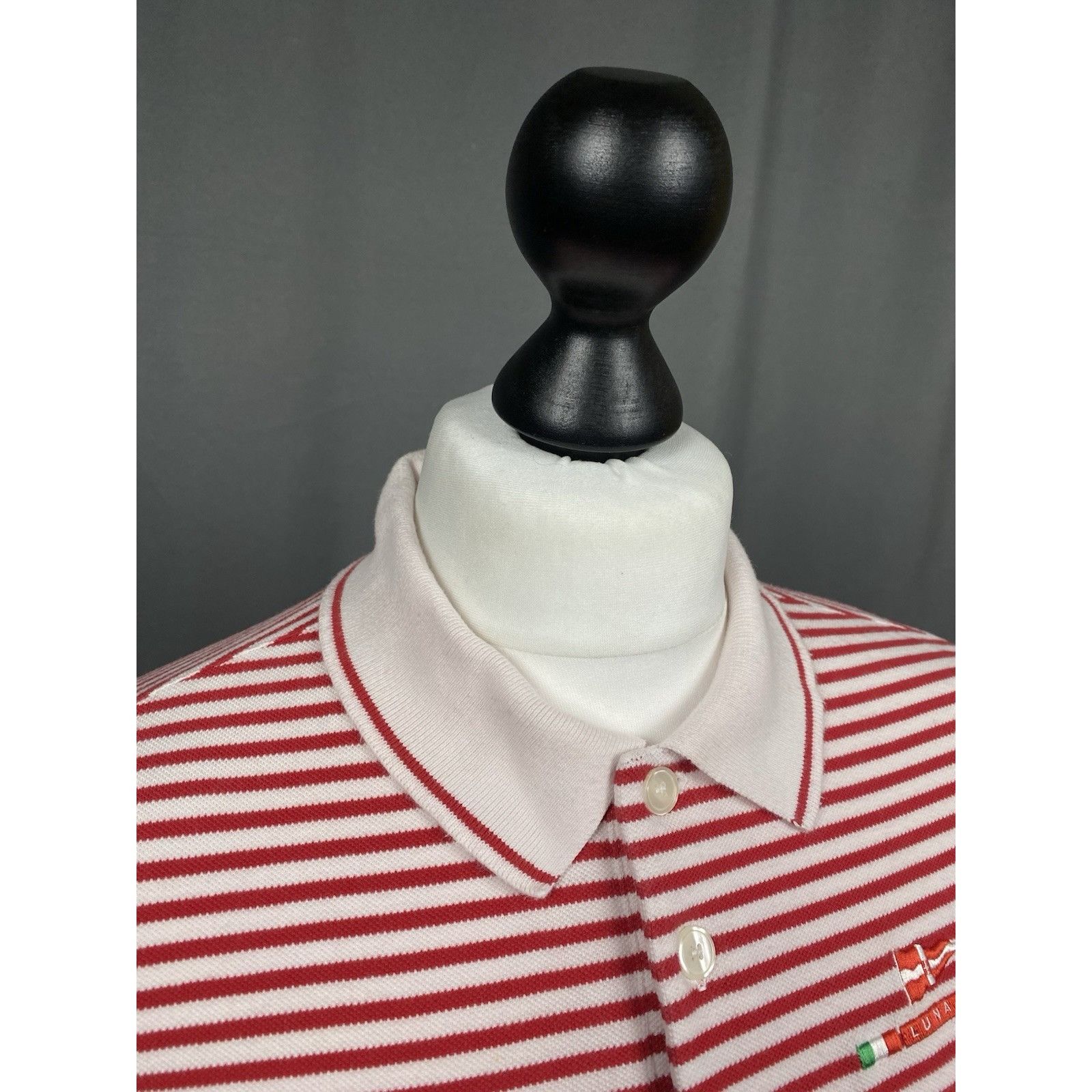 Prada Prada Luna Rossa Women's White Red Striped Polo T-Shirt Size Size XL / US 12-14 / IT 48-50 - 6 Thumbnail