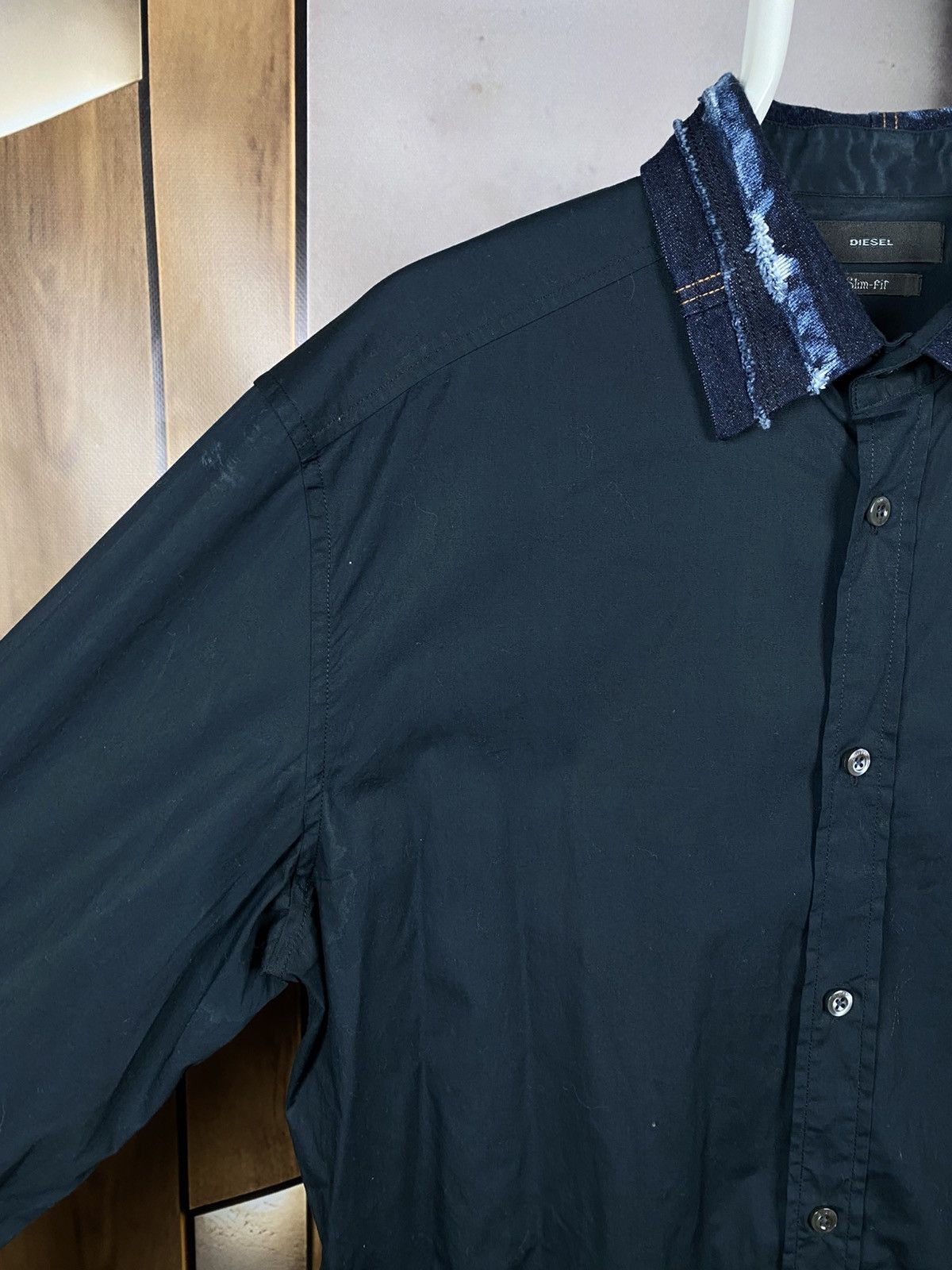 Diesel 🍇Shirt Button Up Diesel Slim Fit Denim Color Designer Tee🍇 Size US XL / EU 56 / 4 - 3 Thumbnail