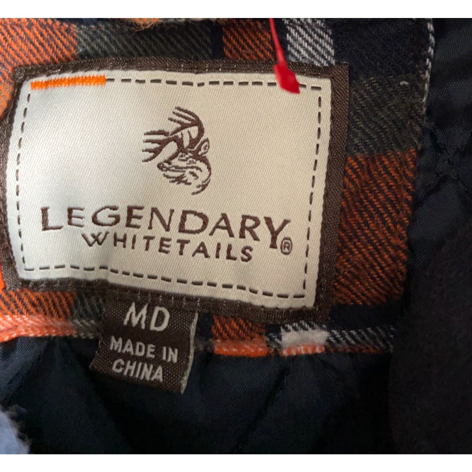 Vintage Legendary Whitetails Jacket Hooded Zip Flannel Orange Plaid Shacket Men's Medium Size US M / EU 48-50 / 2 - 4 Thumbnail