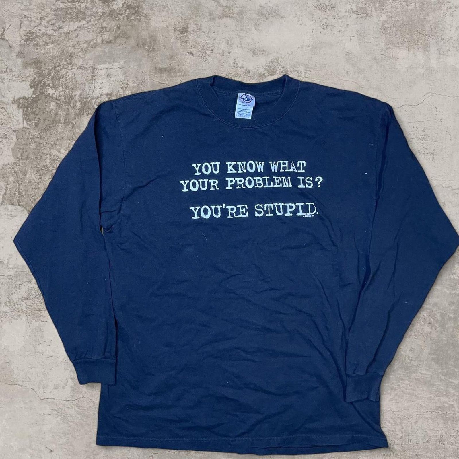 Other Vintage “you know what your problem is? You’re stupid” Tee L Size US L / EU 52-54 / 3 - 2 Thumbnail