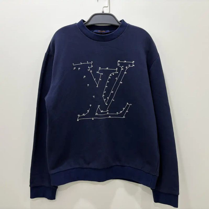 Louis Vuitton Louis Vuitton Navy Cotton Men's Sweatshirt 0089 Size US S / EU 44-46 / 1 - 1 Thumbnail