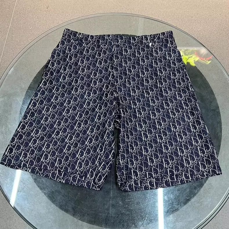 Dior Dior Logo Print Silk Shorts - dmc Size US 31 - 1 Thumbnail