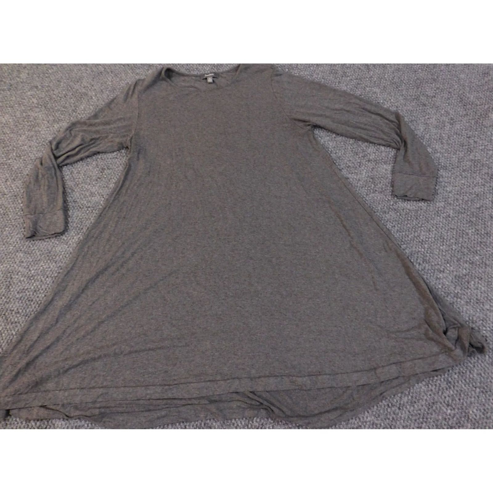Neiman Marcus Neiman Marcus Dress M Gray Stretch A-Line Viscose Dolman Sleeve Casual Womens Size M / US 6-8 / IT 42-44 - 4 Thumbnail