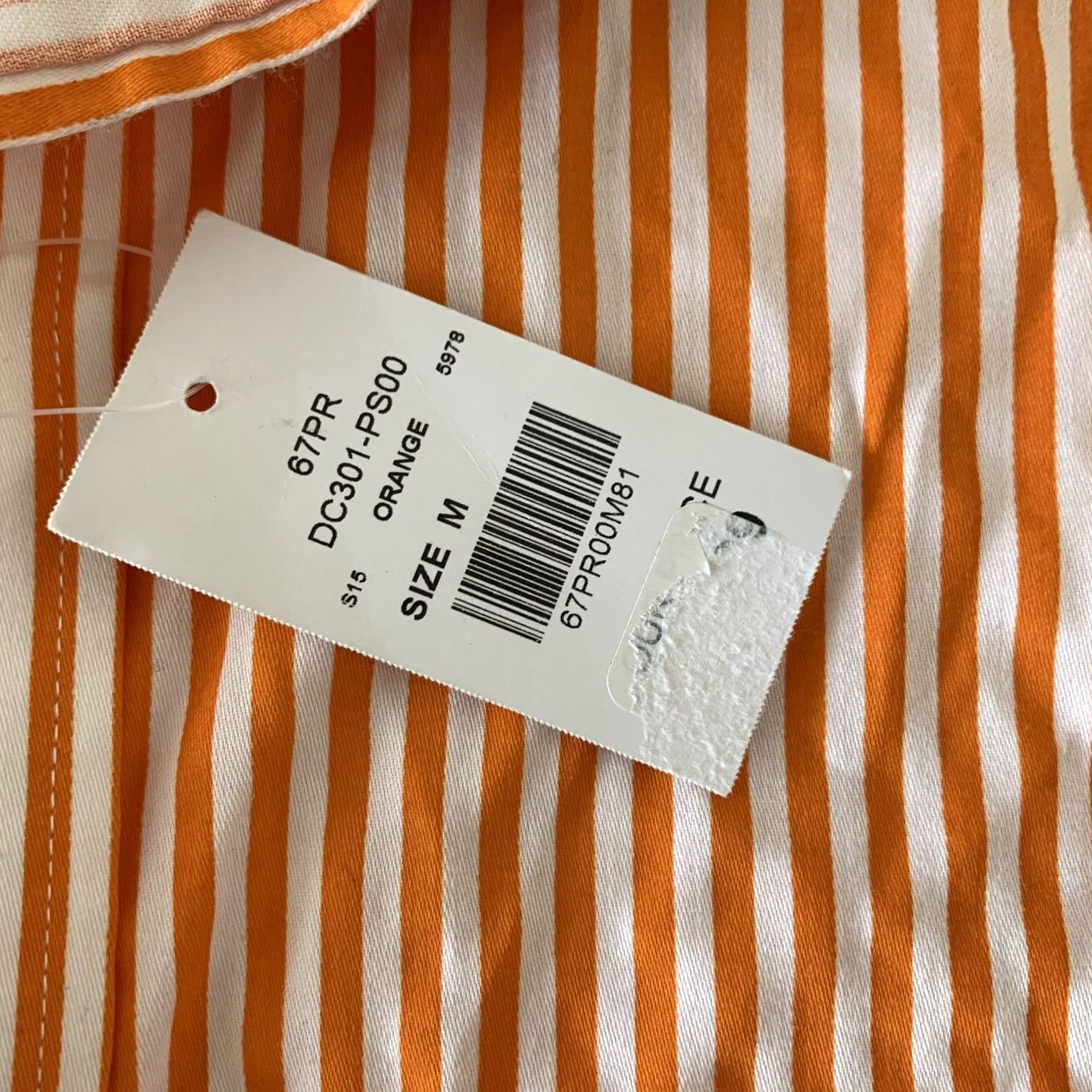 Vintage Bristol & Bull Shirt Striped Long Sleeve Button-Up Men's M Orange Size US M / EU 48-50 / 2 - 3 Thumbnail