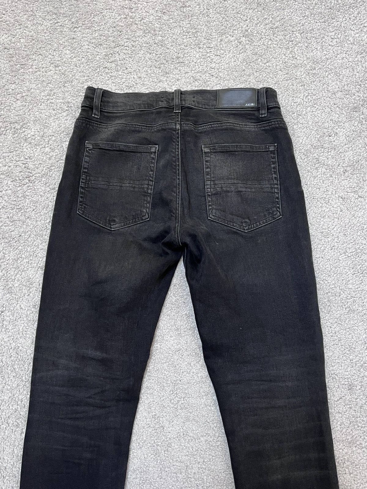 Amiri Amiri MX-1 Black Skinny Jeans With Leather Patches Size 31 Size US 31 - 13 Thumbnail