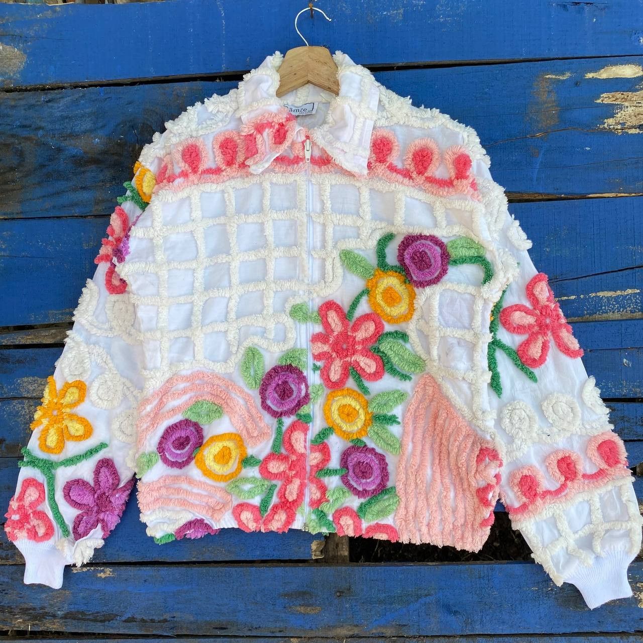 Vintage Vintage Damze San Diego Early Canyon Chenille Zipper Jacket Size US M / EU 48-50 / 2 - 1 Thumbnail
