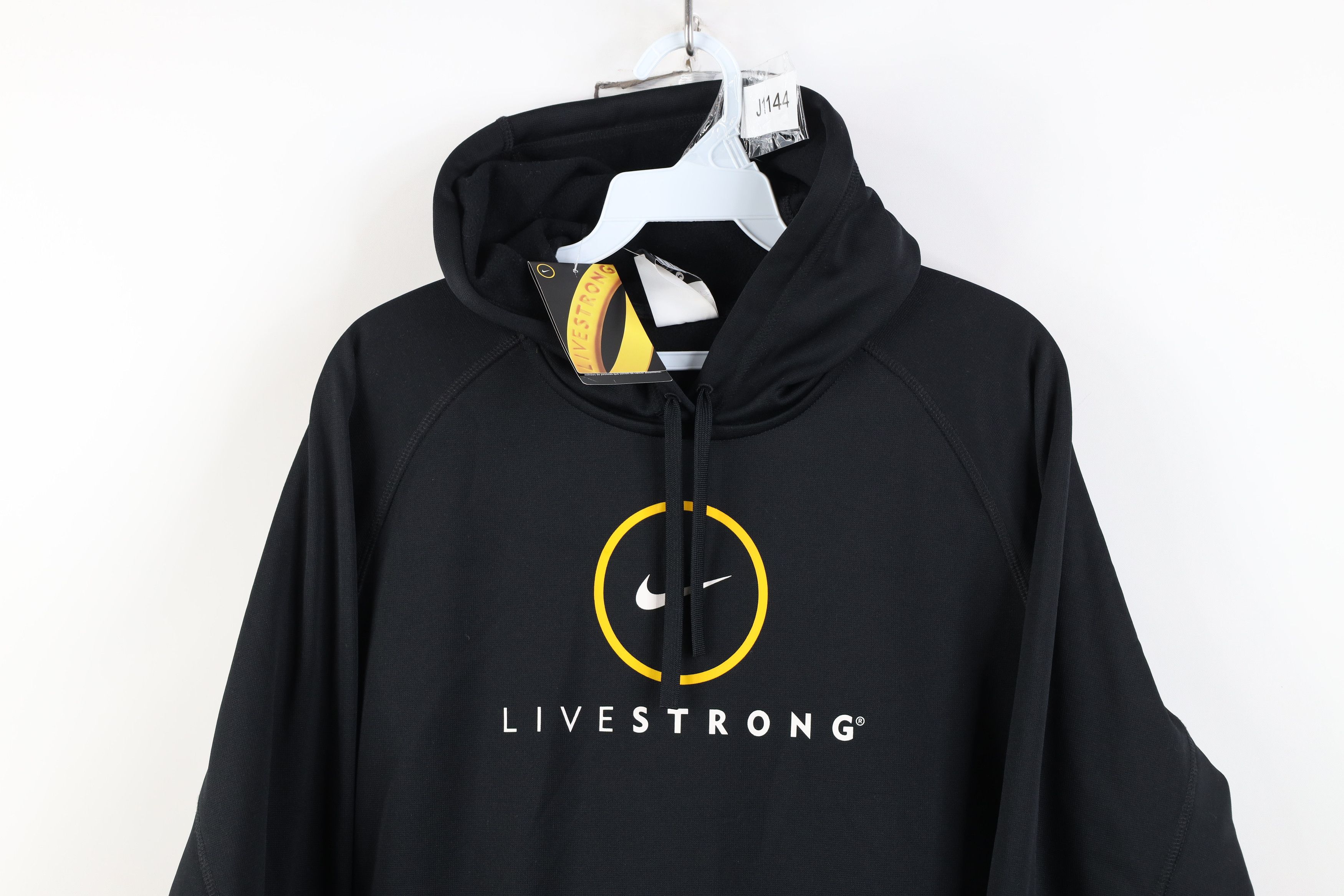 Nike Deadstock Vintage Y2K Nike Livestrong Armstrong Hoodie Black Size M / US 6-8 / IT 42-44 - 2 Thumbnail