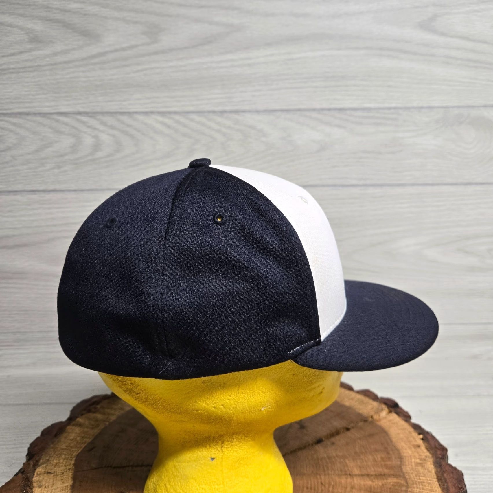 New Era VINTAGE New Era Christiansburg Blue Demons Baseball Cap Hat Unisex Adults Small Medium Blue Knit Logo 90s Virginia VA Size ONE SIZE - 2 Thumbnail