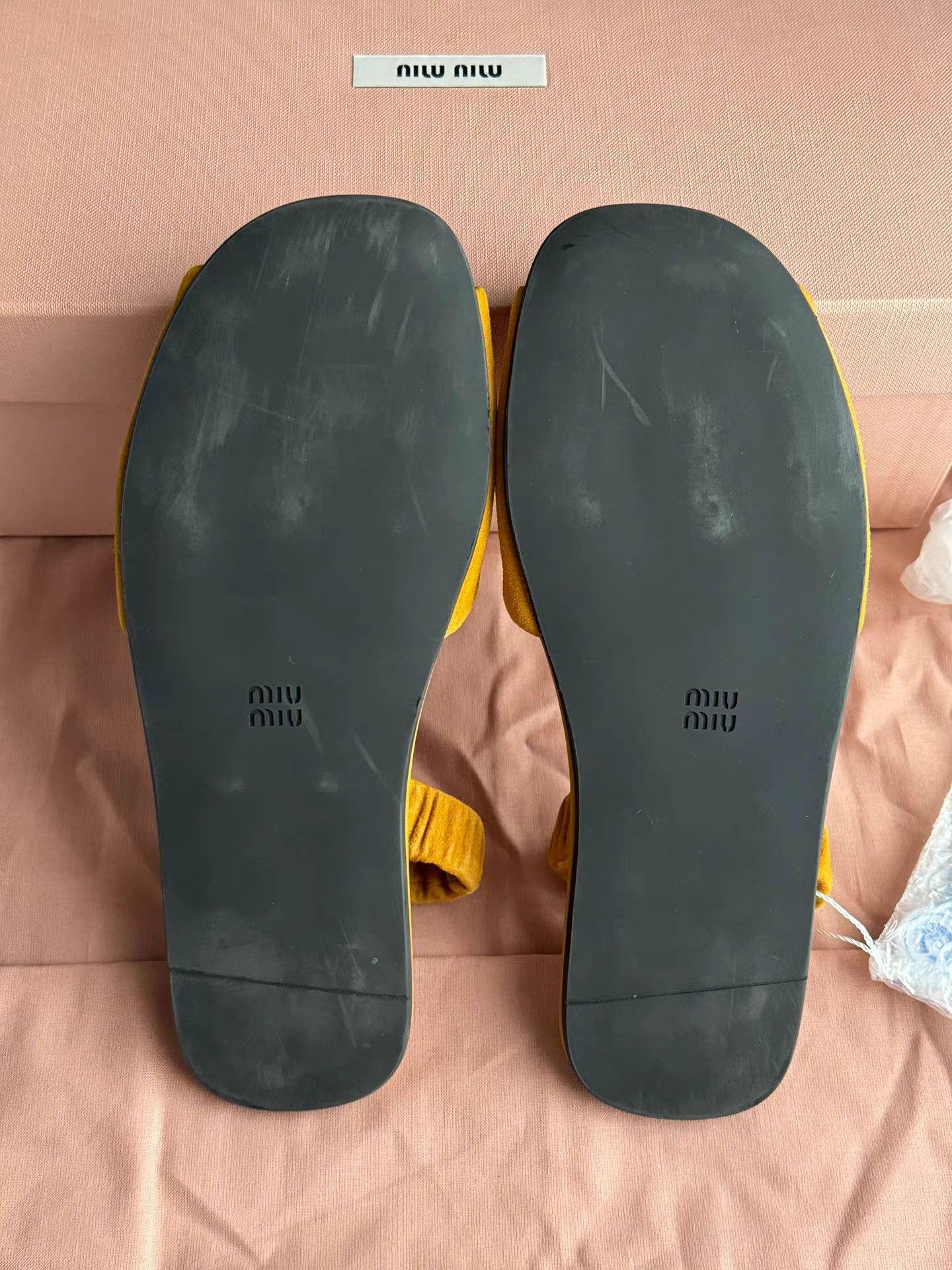 Miu Miu MiuMiu 25SS Whisky Suede Slides K6 Size US 5 / IT 35 - 7 Thumbnail