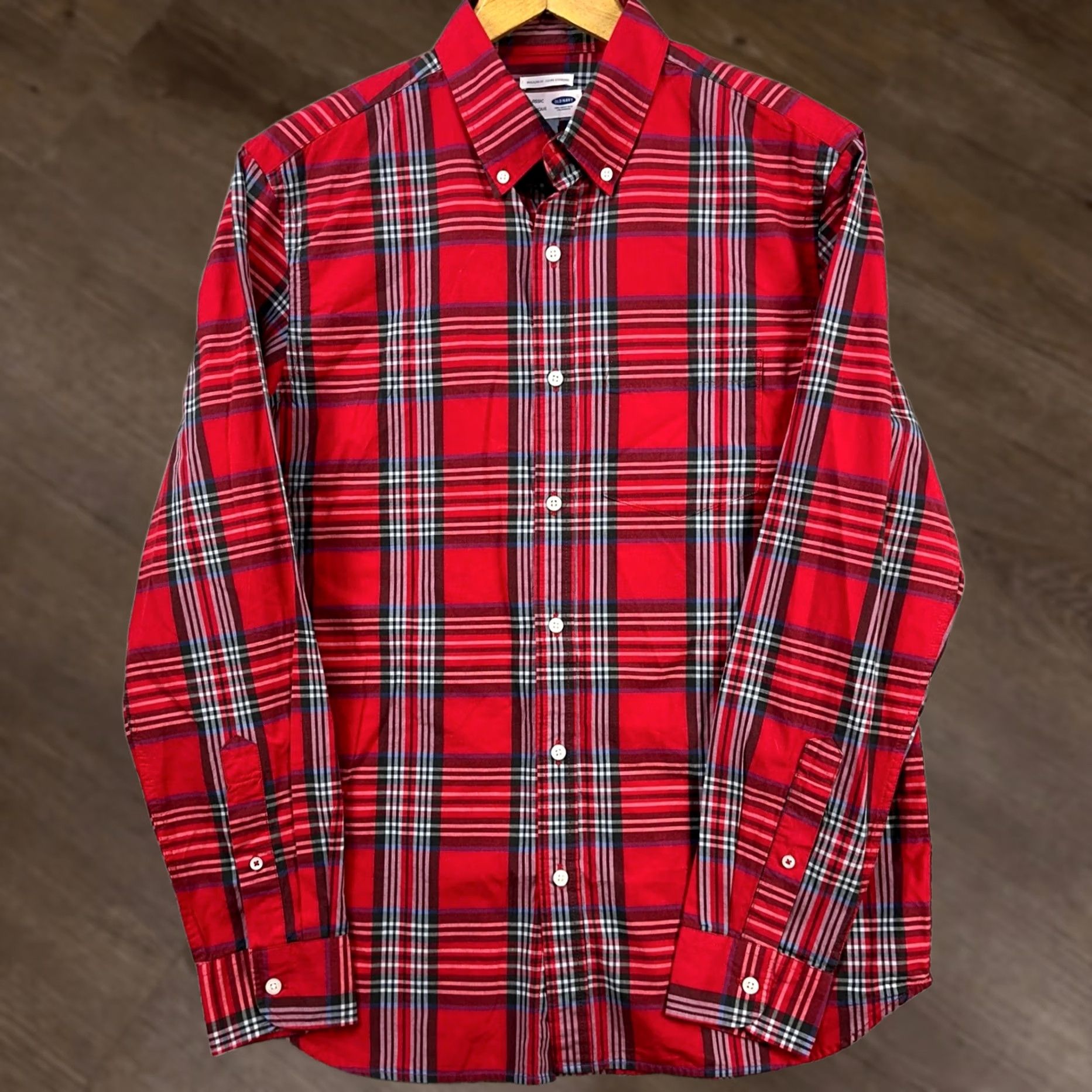 Old Navy Old Navy Shirt Button Down Mens Medium Red Plaid Classic Fit Cotton NEW Size US M / EU 48-50 / 2 - 1 Thumbnail