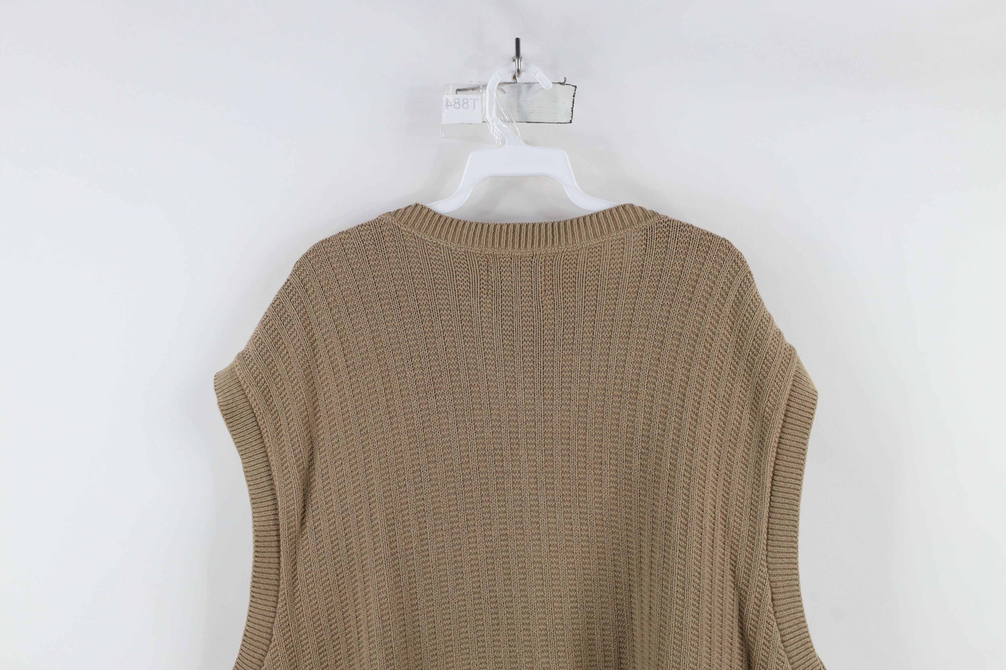 Vintage Vintage 90s Streetwear Ribbed Knit V-Neck Sweater Vest USA Size US XL / EU 56 / 4 - 9 Thumbnail