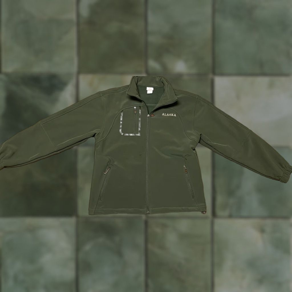 Vintage Gogo Alaska Full Zip Men’s Jacket XL Green Nylon & Fleece Lined / Polyester Fleece Jacket, Casual, Regular Size, Men Size US XL / EU 56 / 4 - 1 Thumbnail
