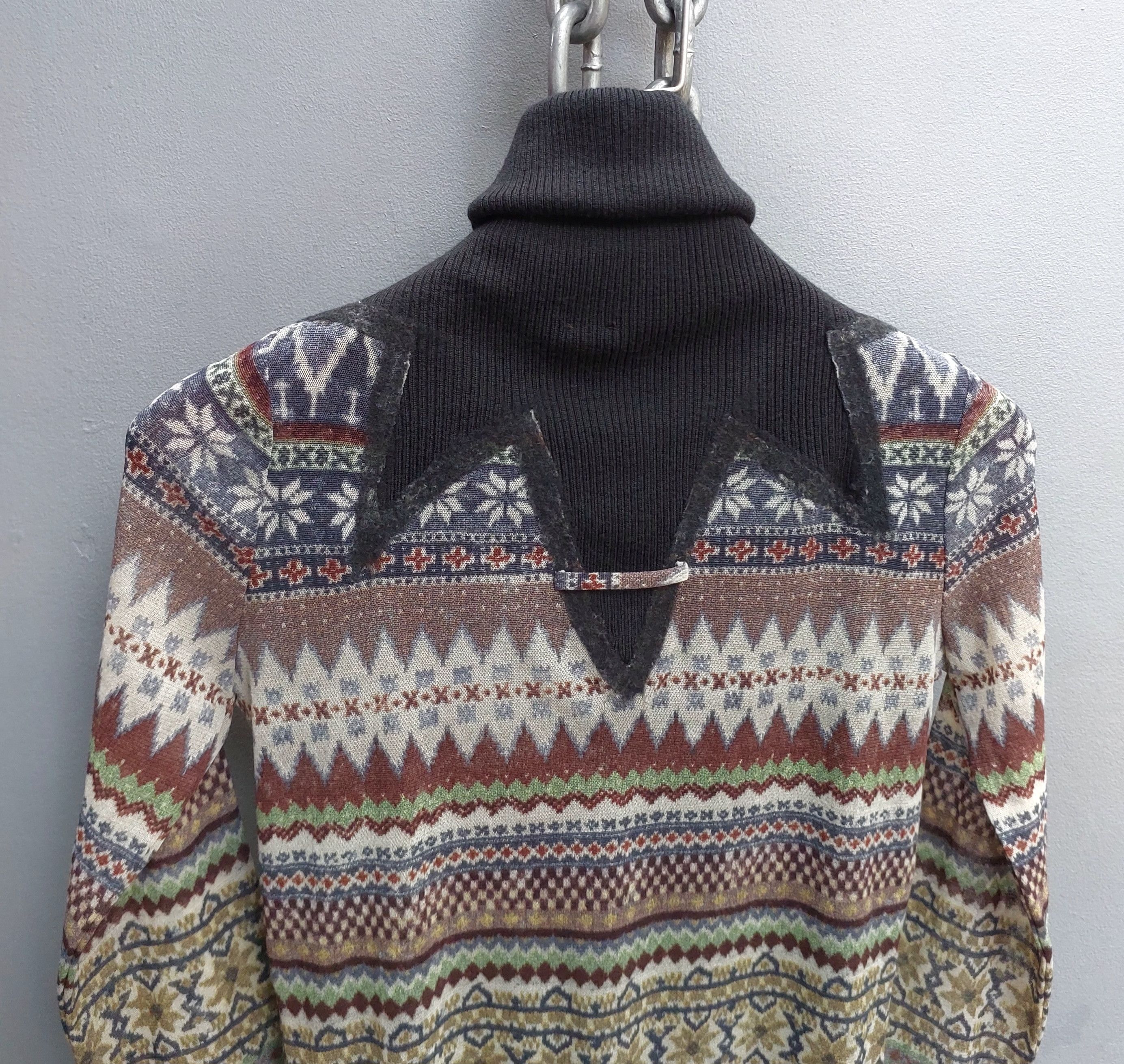 Jean Paul Gaultier Jean Paul Gaultier Tribal Print Mesh Long Sleeve Top Size XL / US 12-14 / IT 48-50 - 8 Thumbnail